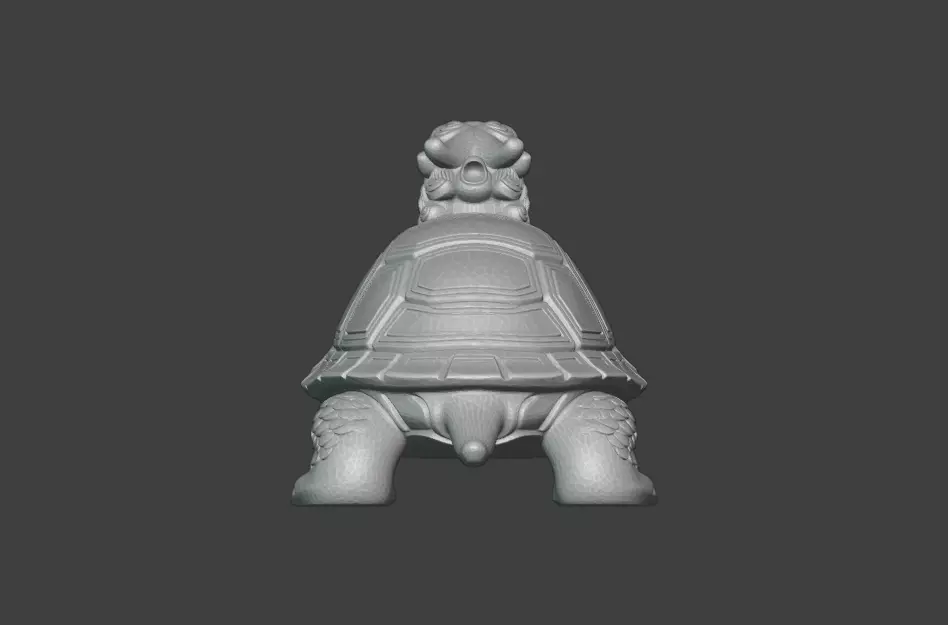 Turtle sculpture 3D print model_6