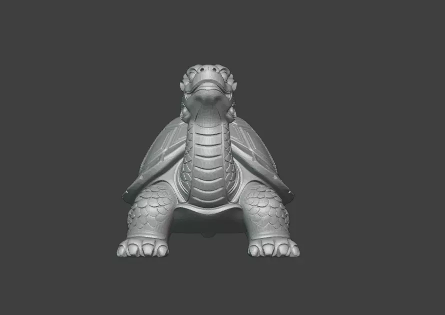 Turtle sculpture 3D print model_1