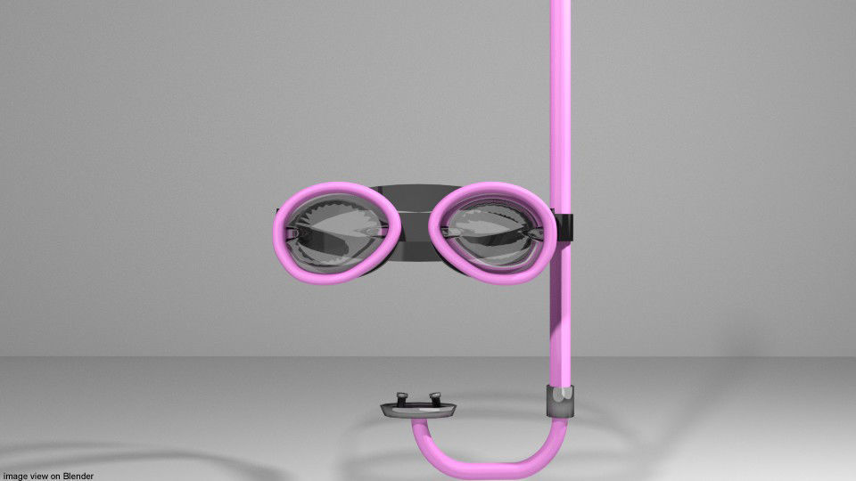 Scuba Diver Mask Type 4 3D model_1