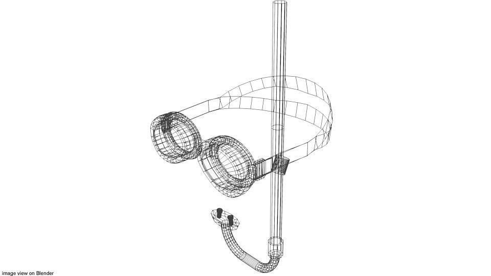 Scuba Diver Mask Type 4 3D model_3