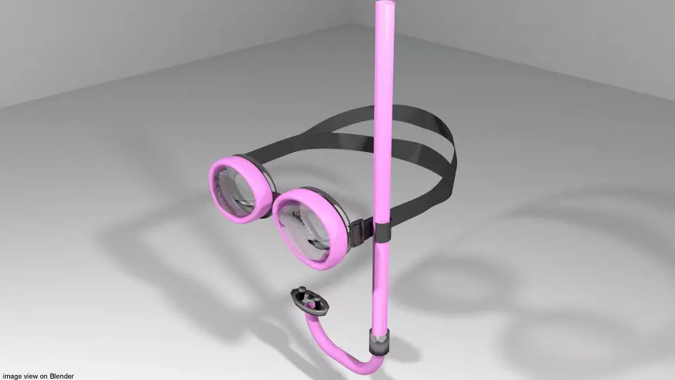 Scuba Diver Mask Type 4 3D model_0