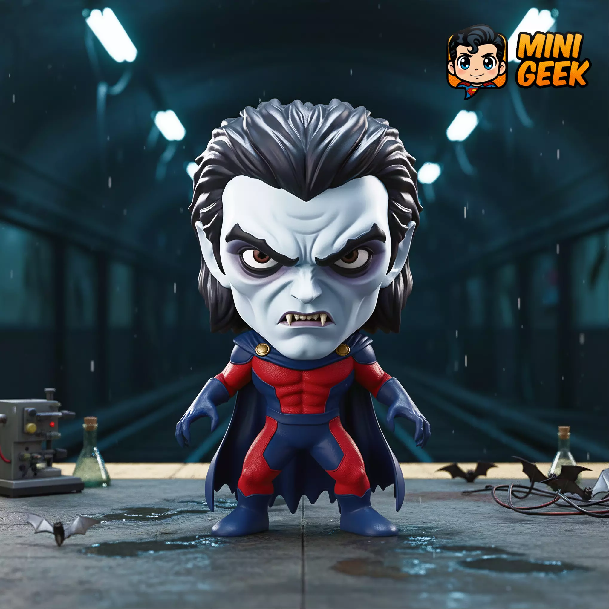 Mini Geek Morbius Chibi free Free 3D print model