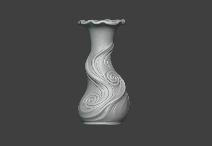 3D printed art vase design 3D print model_2