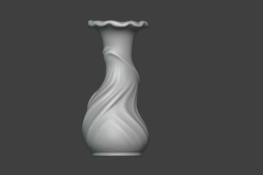 3D printed art vase design 3D print model_4