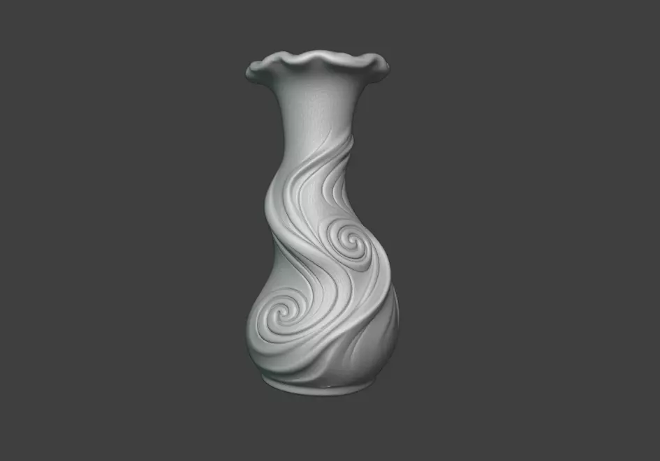 3D printed art vase design 3D print model_3