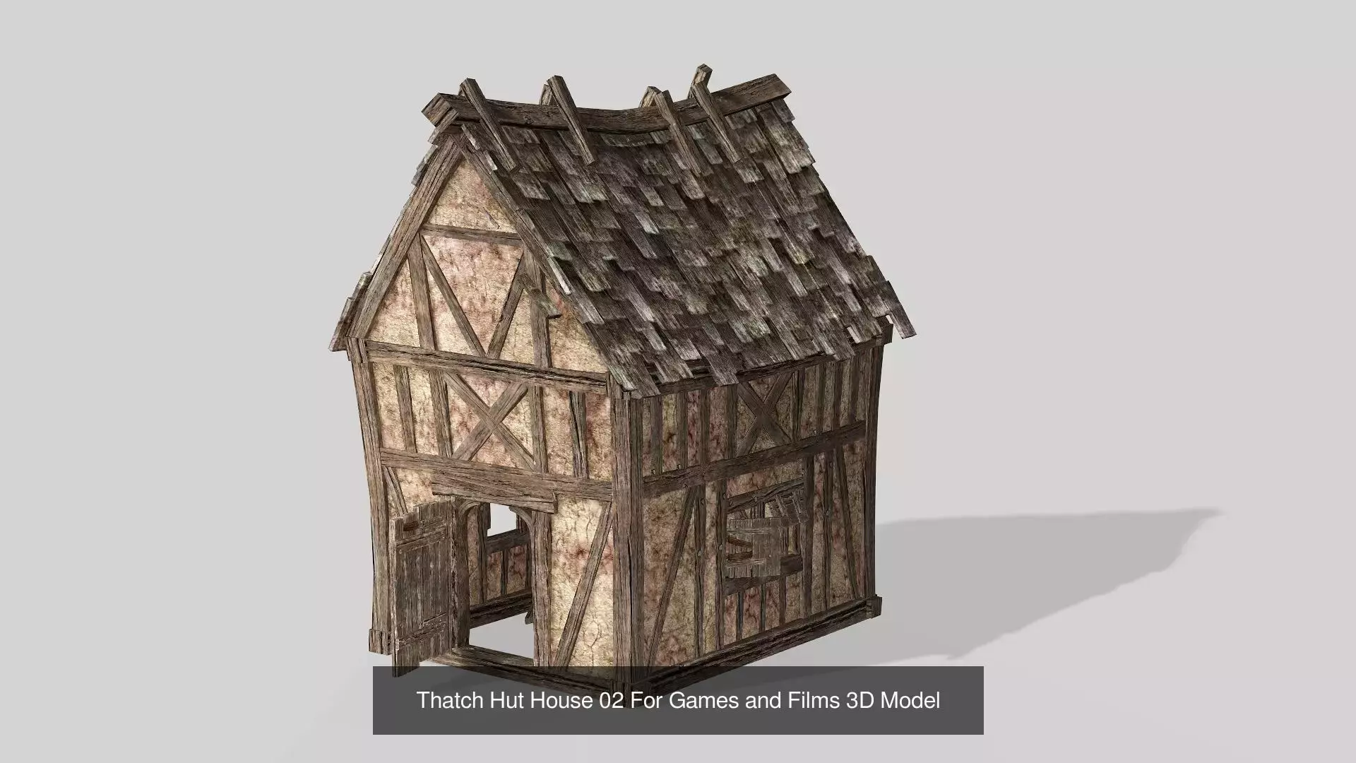 Thatch Hut House Collection For Games and Films 3D Model _4