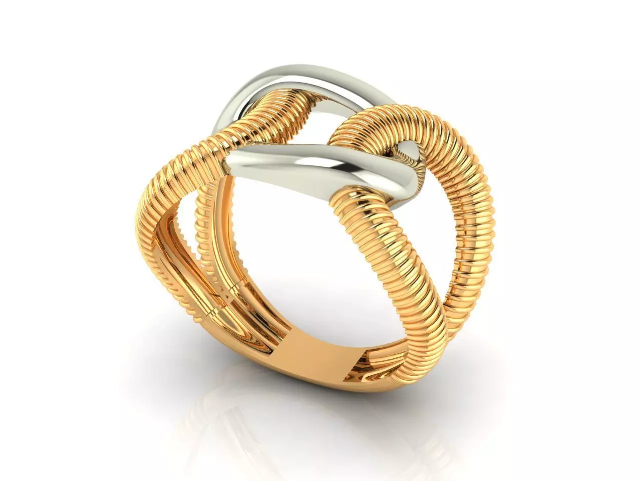  Twist Rope Knot Ring  3D print model_4