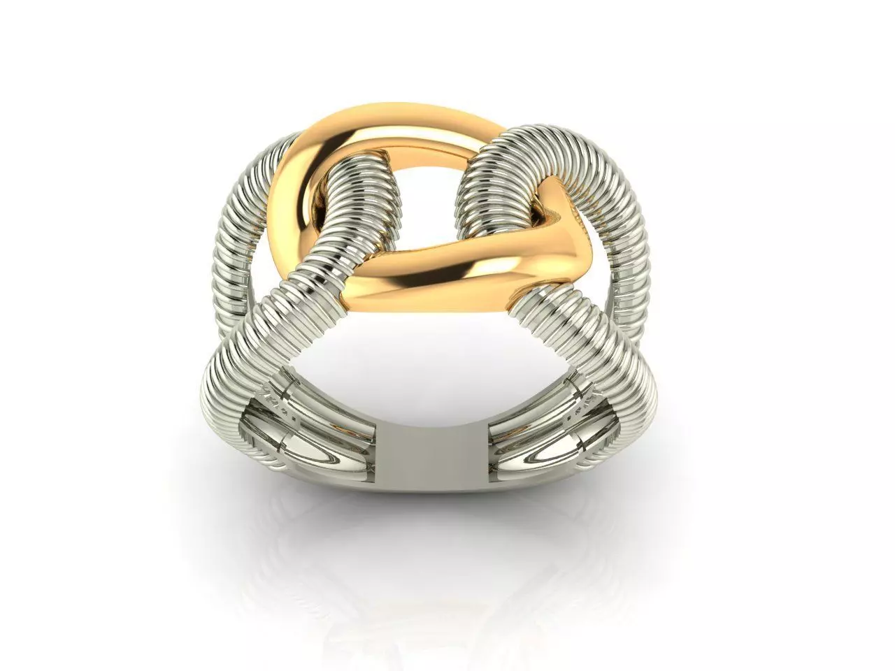  Twist Rope Knot Ring  3D print model_1