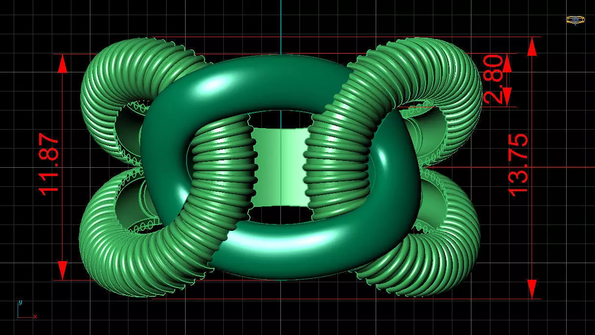  Twist Rope Knot Ring  3D print model_8