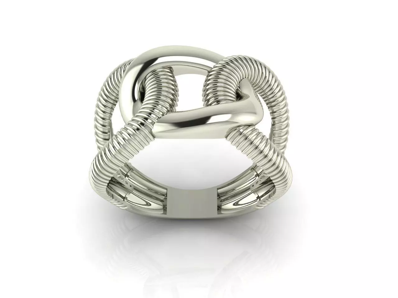  Twist Rope Knot Ring  3D print model_3