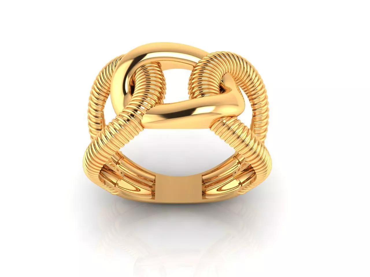  Twist Rope Knot Ring  3D print model_2
