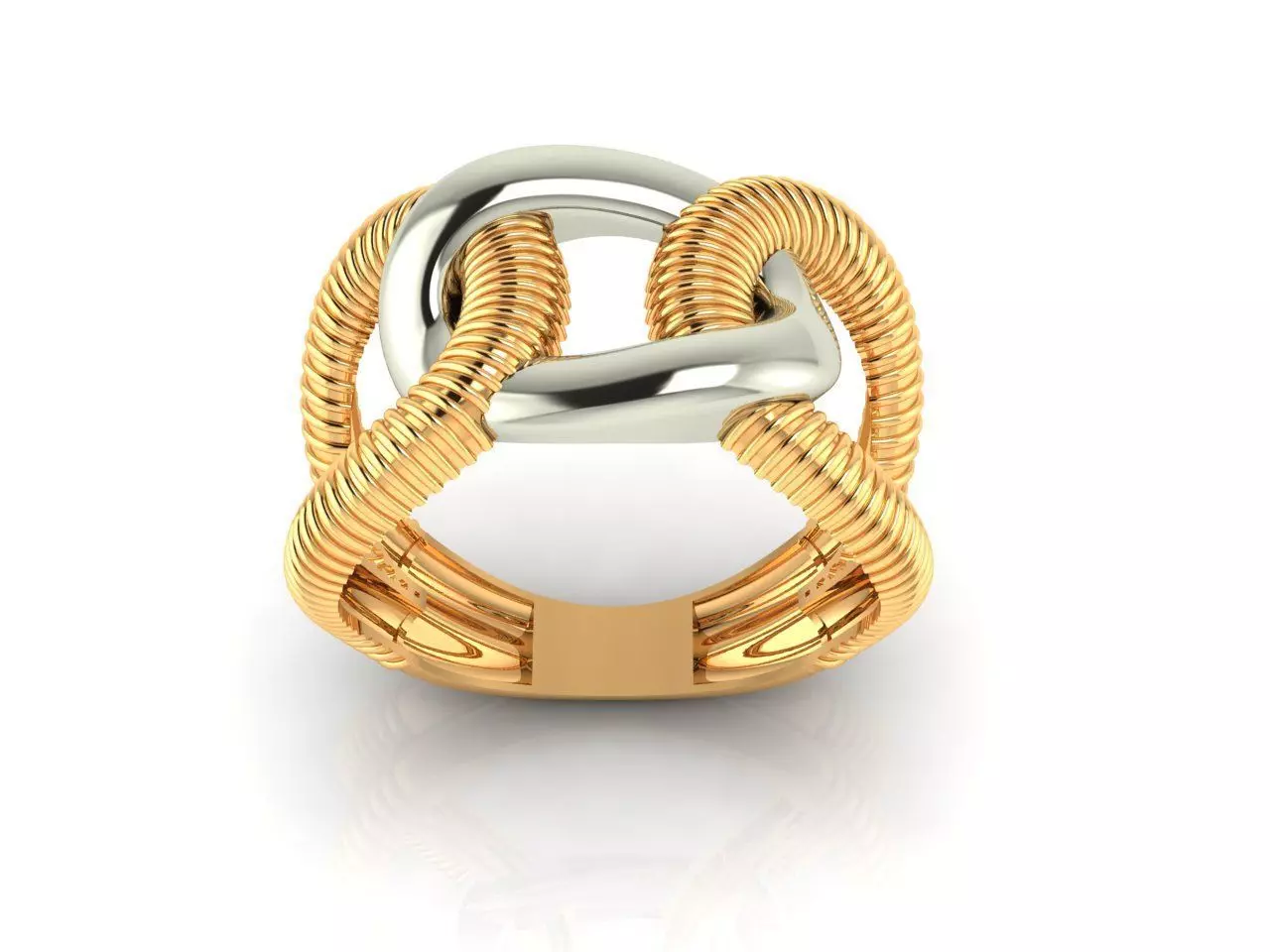  Twist Rope Knot Ring  3D print model_0