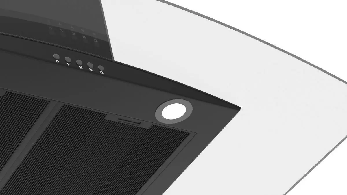 Omega Curve Glass Canopy Rangehood 3D model_14