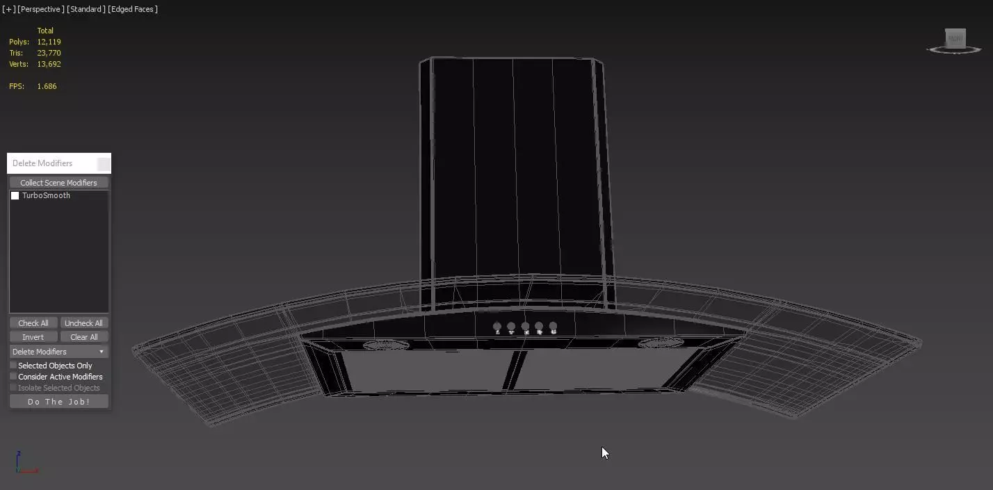 Omega Curve Glass Canopy Rangehood 3D model_5