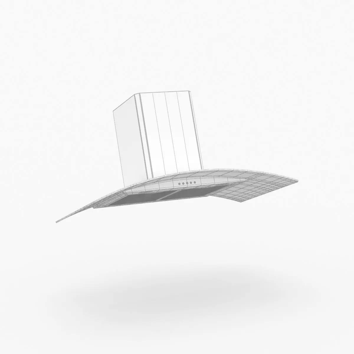 Omega Curve Glass Canopy Rangehood 3D model_17