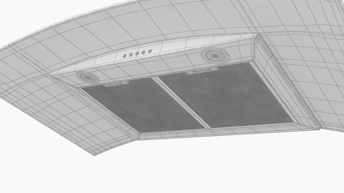 Omega Curve Glass Canopy Rangehood 3D model_13