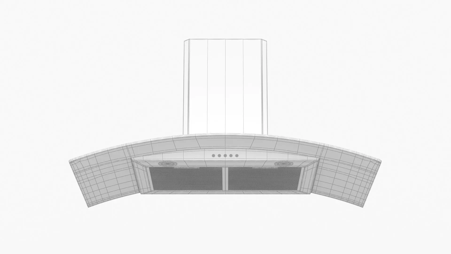 Omega Curve Glass Canopy Rangehood 3D model_9