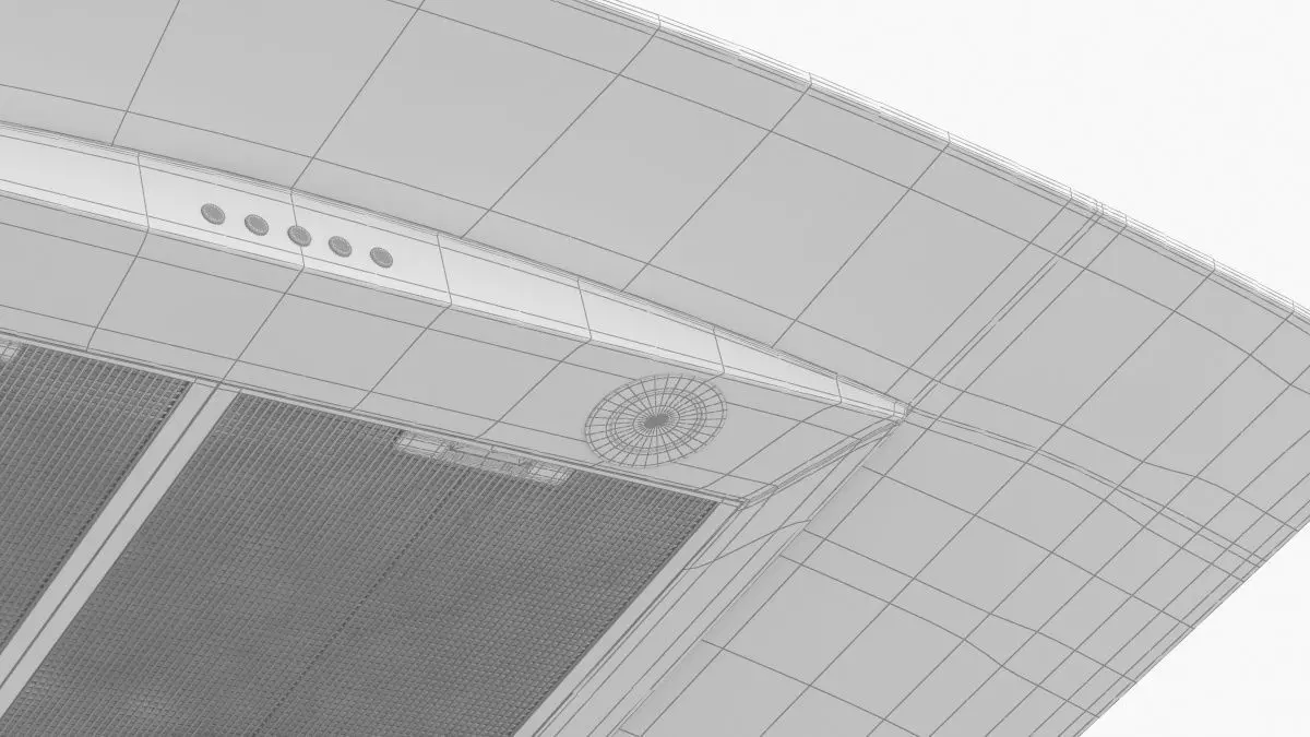Omega Curve Glass Canopy Rangehood 3D model_15