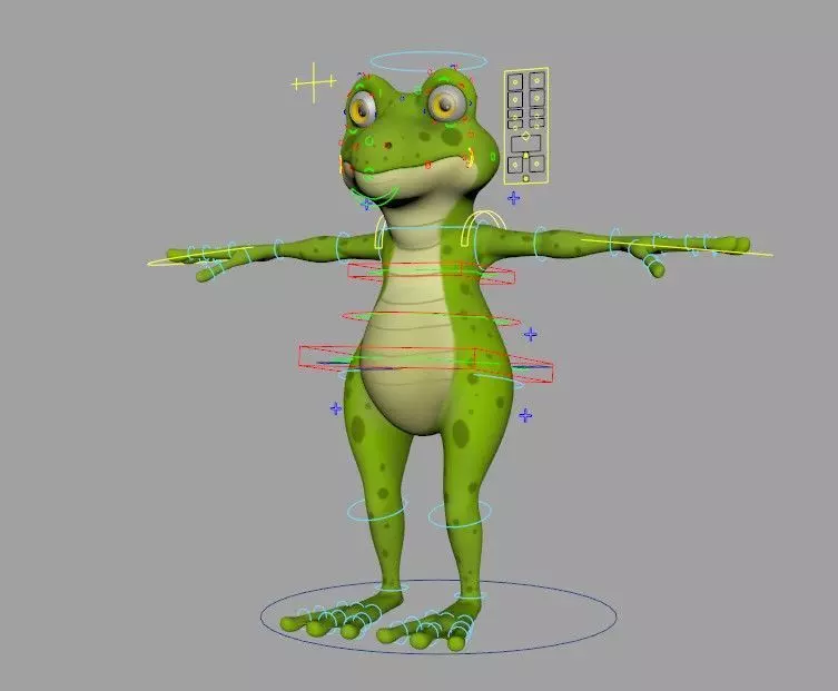 3D Toon Frog Model Stylized Character Design Low-poly 3D model_1