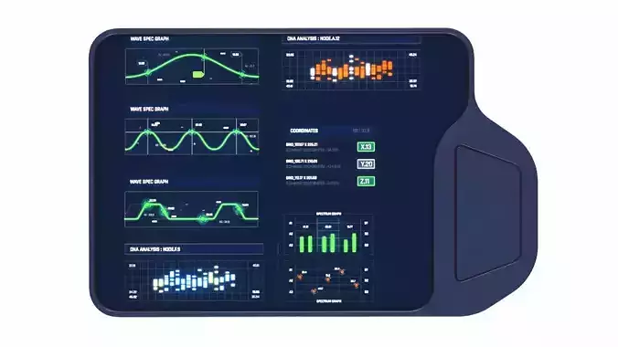 Sci Fi Table PBR Textured  3D Model