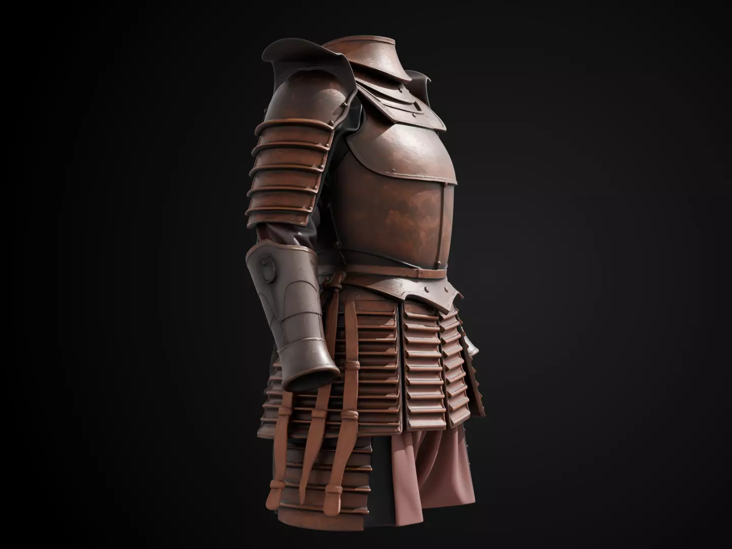 Stylized Samurai Armor - Ronin Battle 3D print model_2