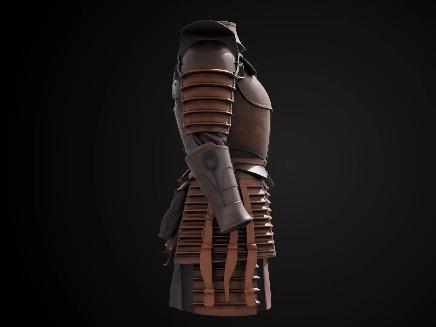 Stylized Samurai Armor - Ronin Battle 3D print model_3