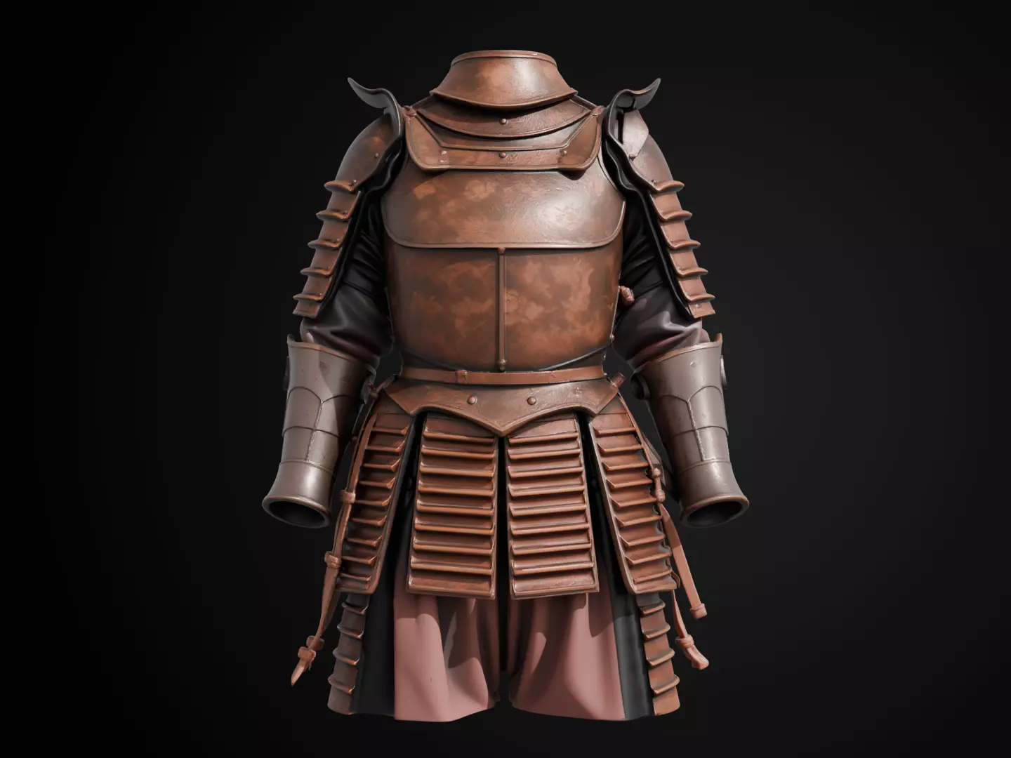 Stylized Samurai Armor - Ronin Battle 3D print model_12
