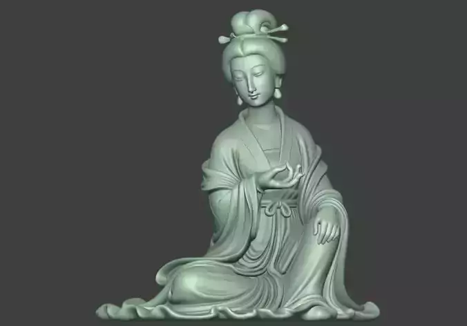 The ancient Oriental beauty sculpture queen