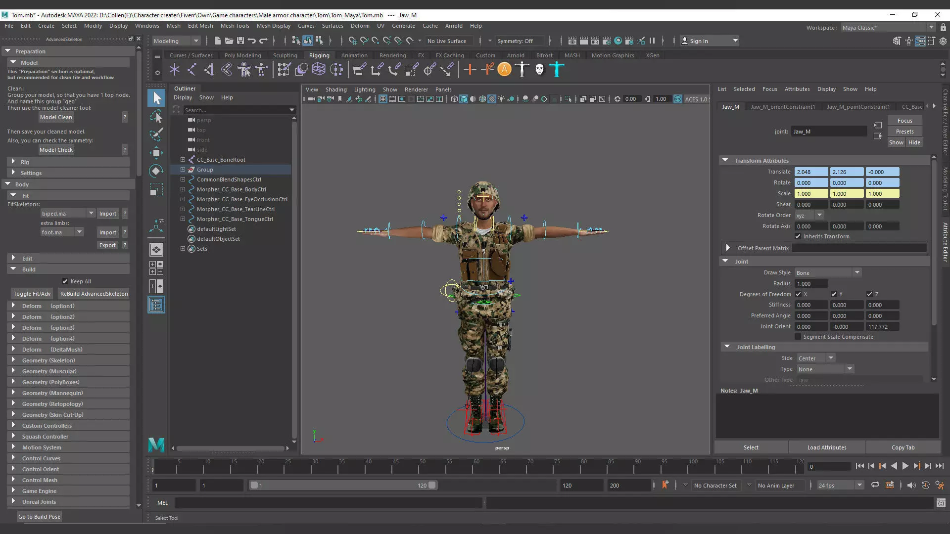 Military Game Ready Character Low-poly 3D model_37