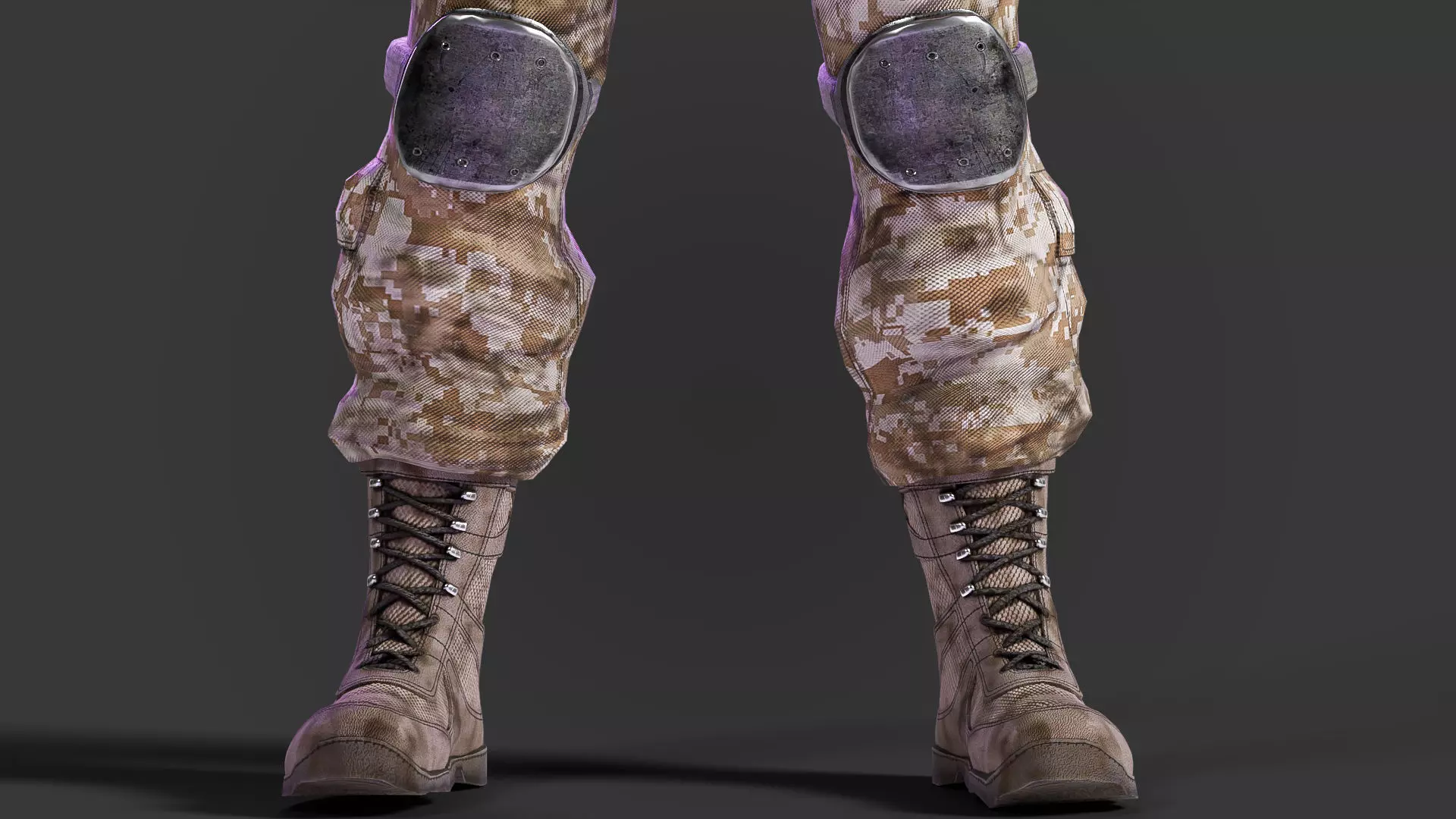 Military Game Ready Character Low-poly 3D model_24