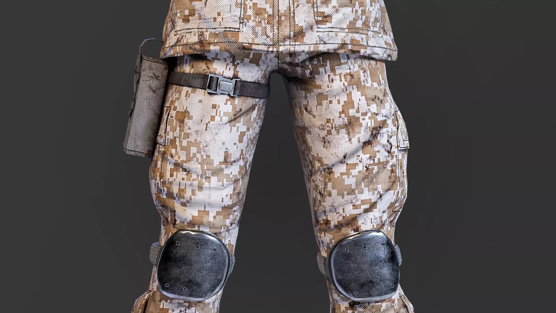 Military Game Ready Character Low-poly 3D model_11