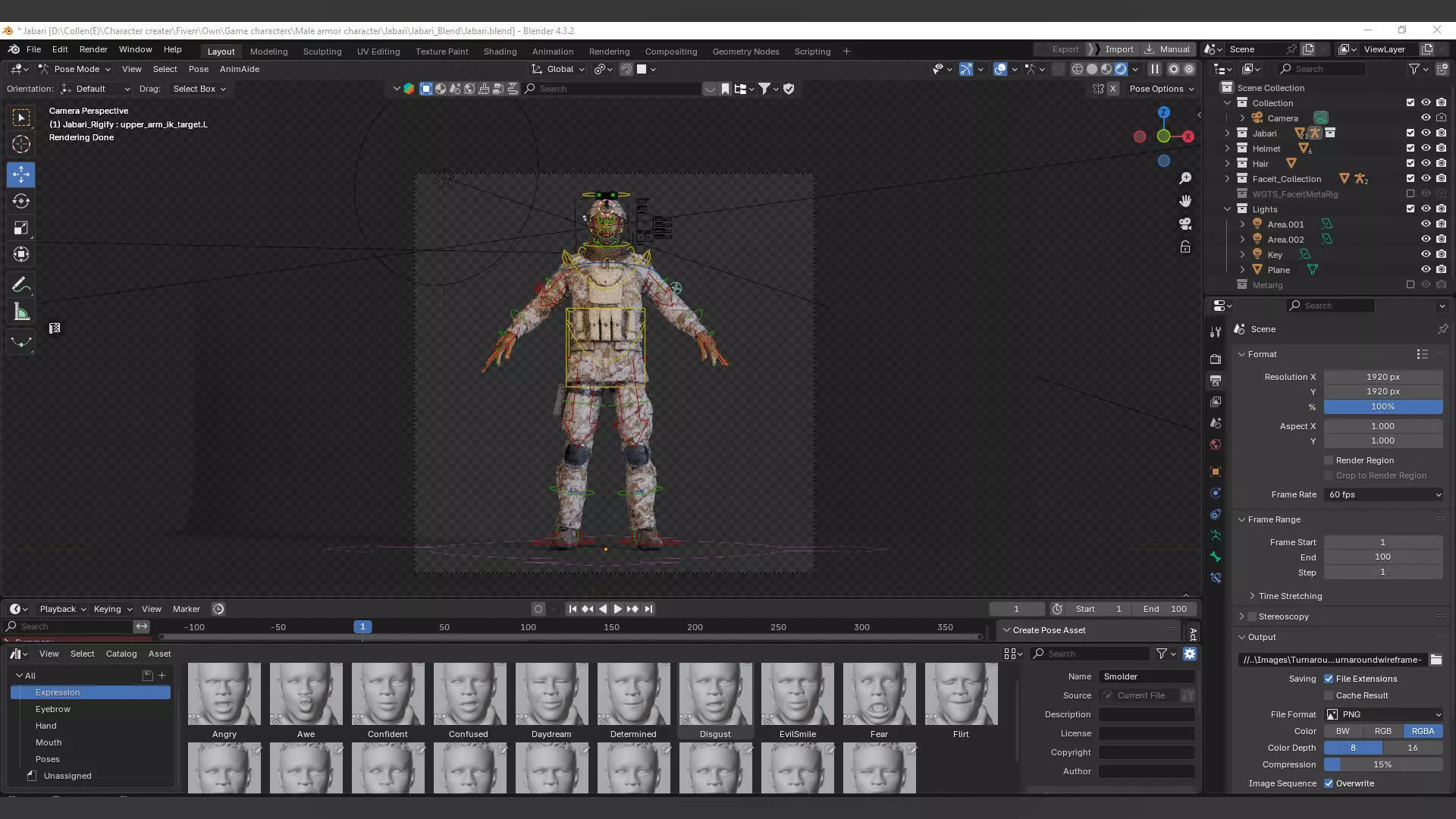 Military Game Ready Character Low-poly 3D model_17