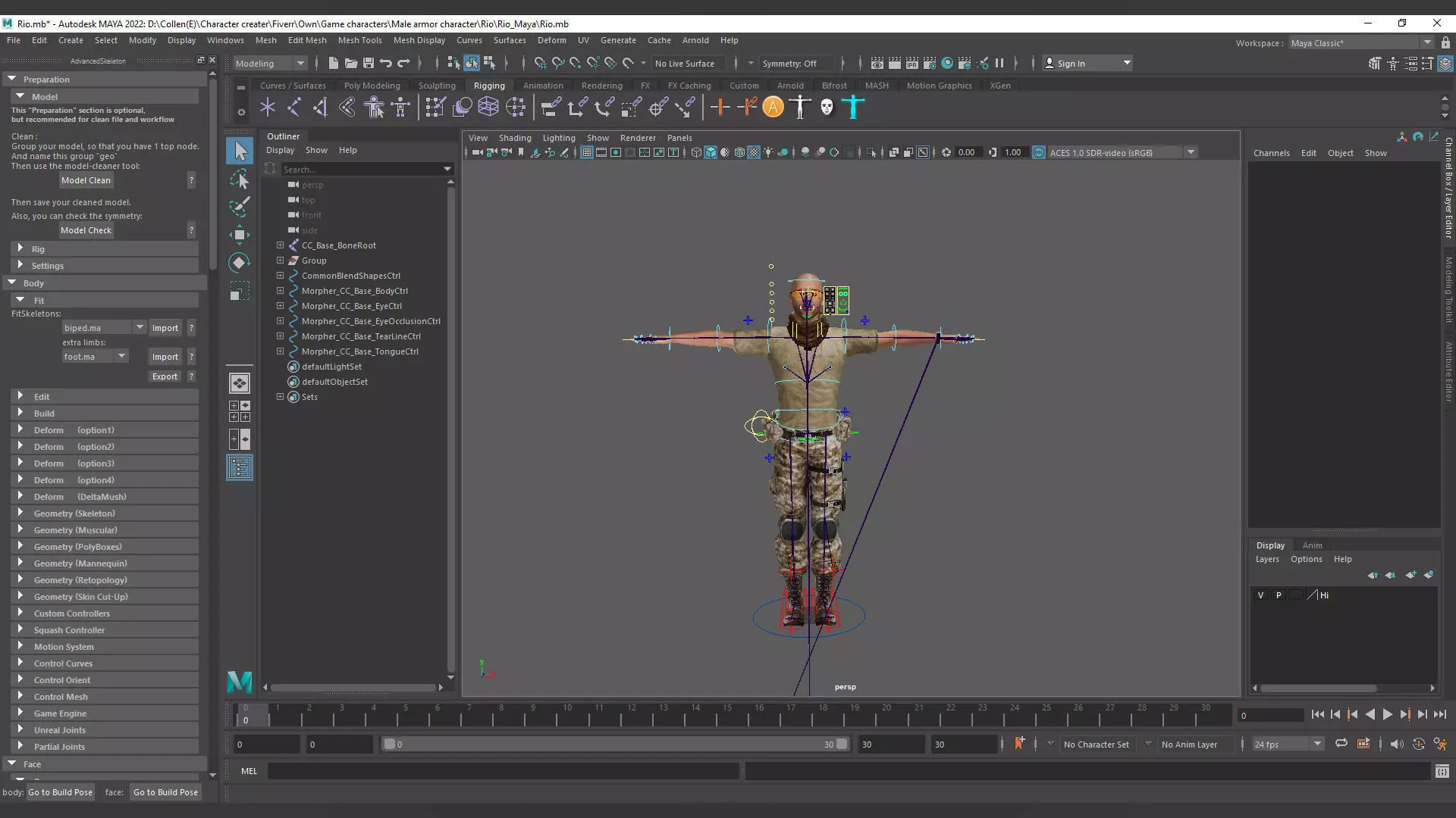 Military Game Ready Character Low-poly 3D model_25