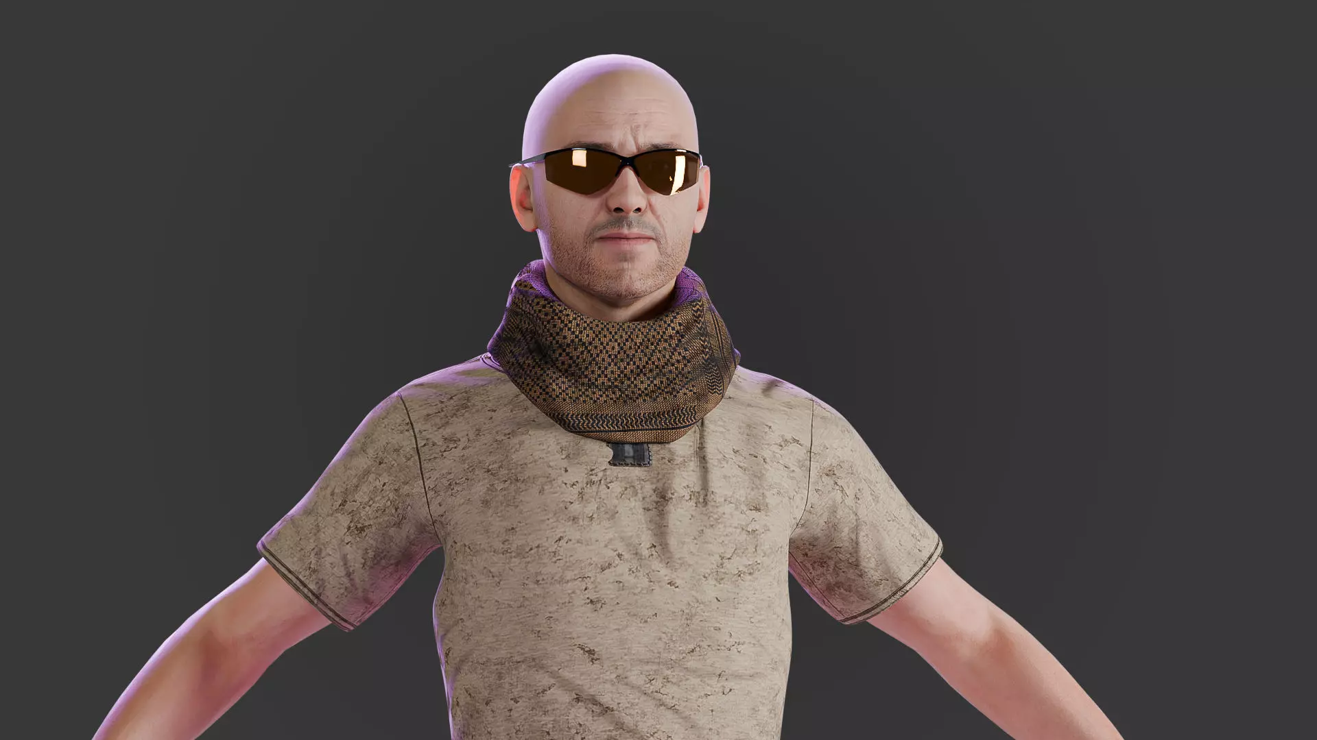 Military Game Ready Character Low-poly 3D model_20