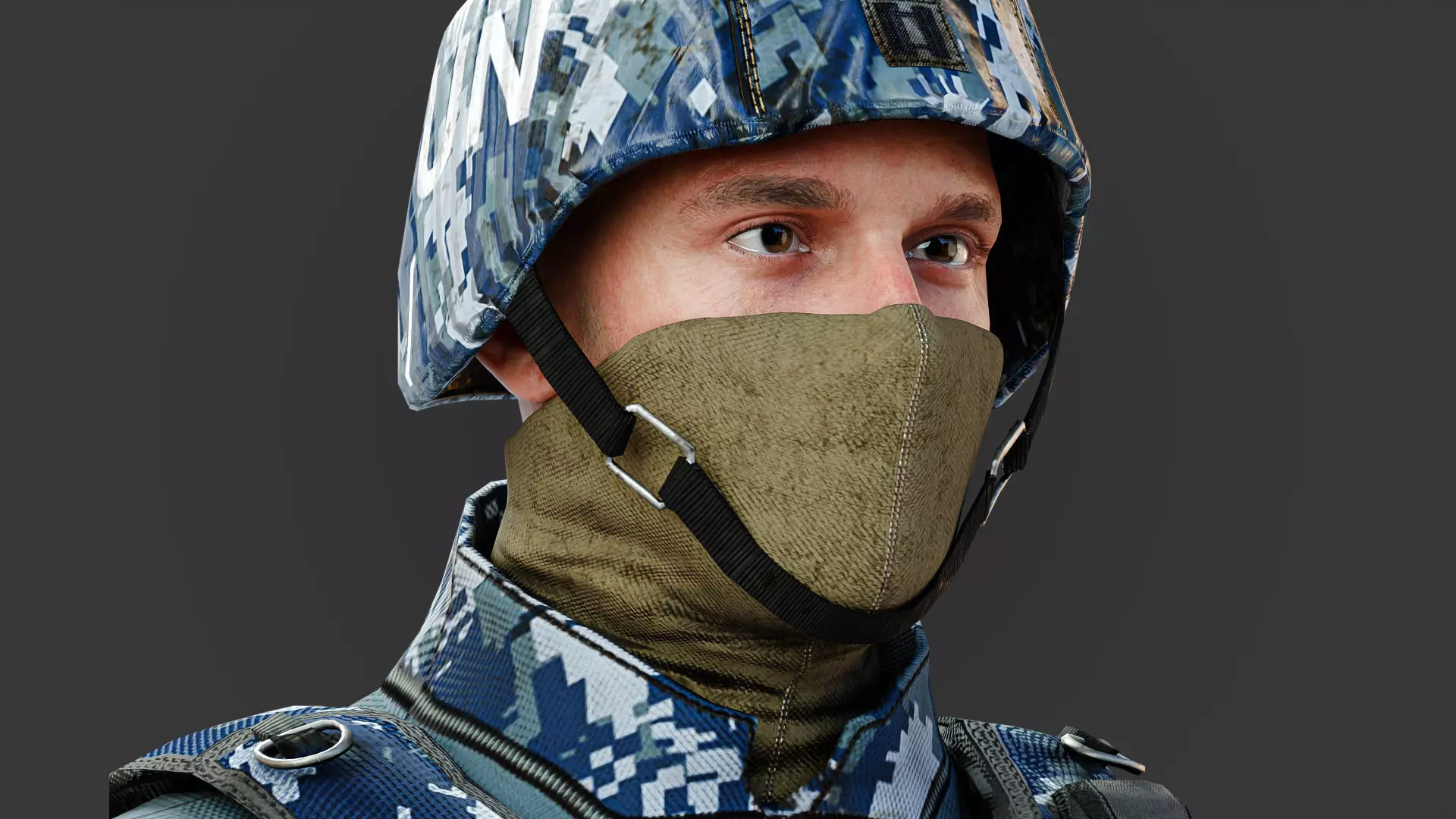 Military Game Ready Character Low-poly 3D model_2