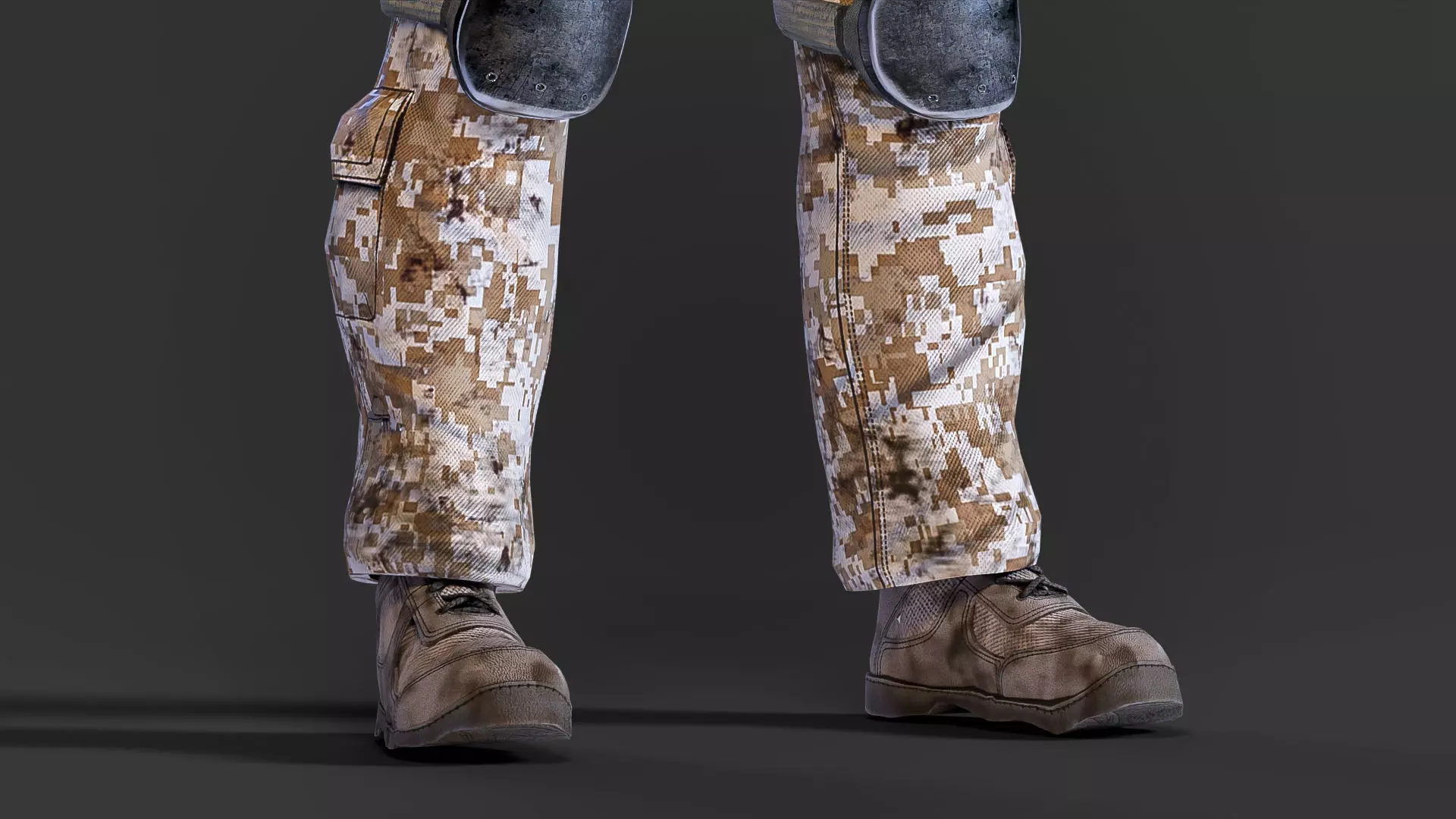 Military Game Ready Character Low-poly 3D model_13