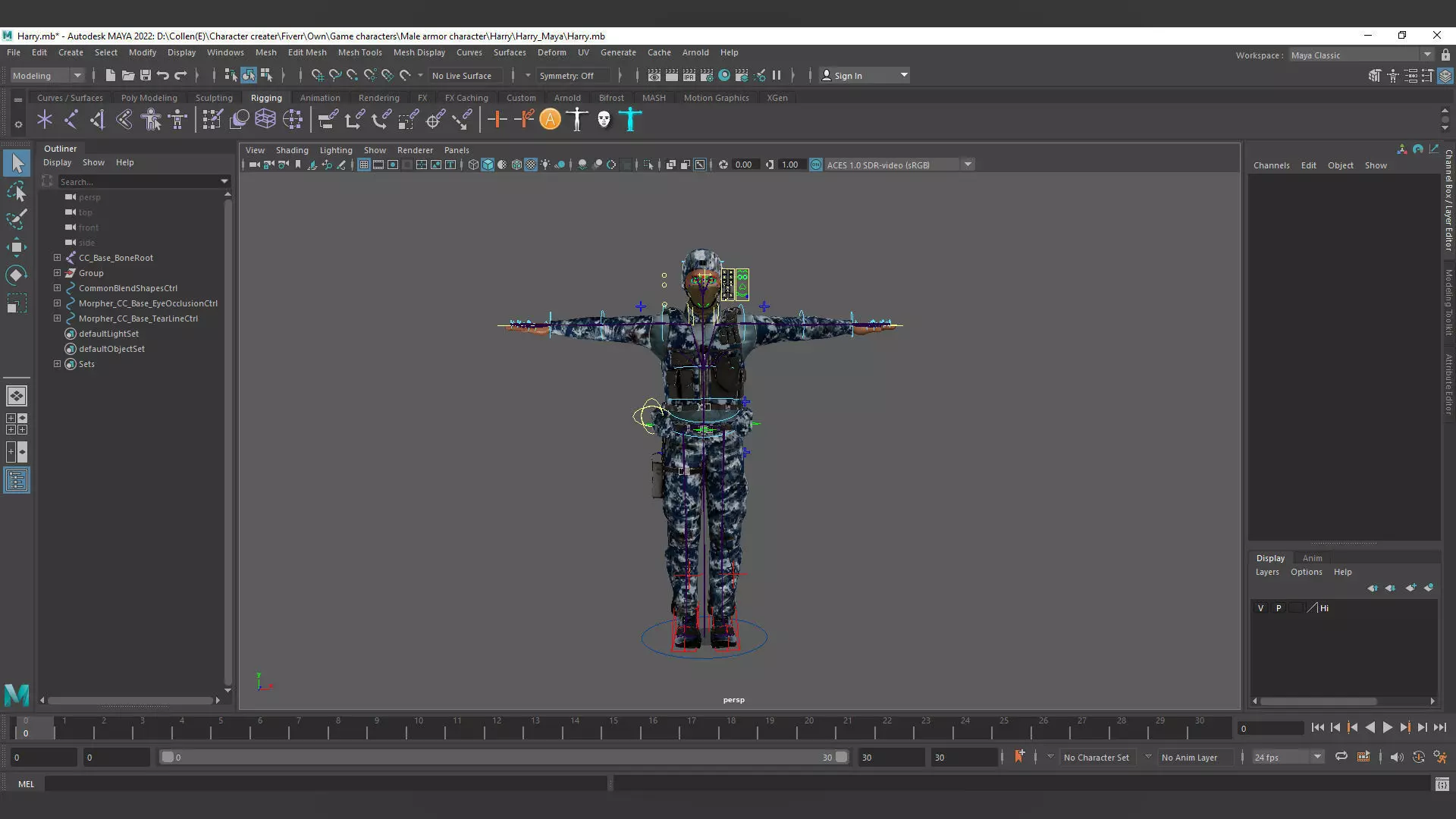 Military Game Ready Character Low-poly 3D model_8