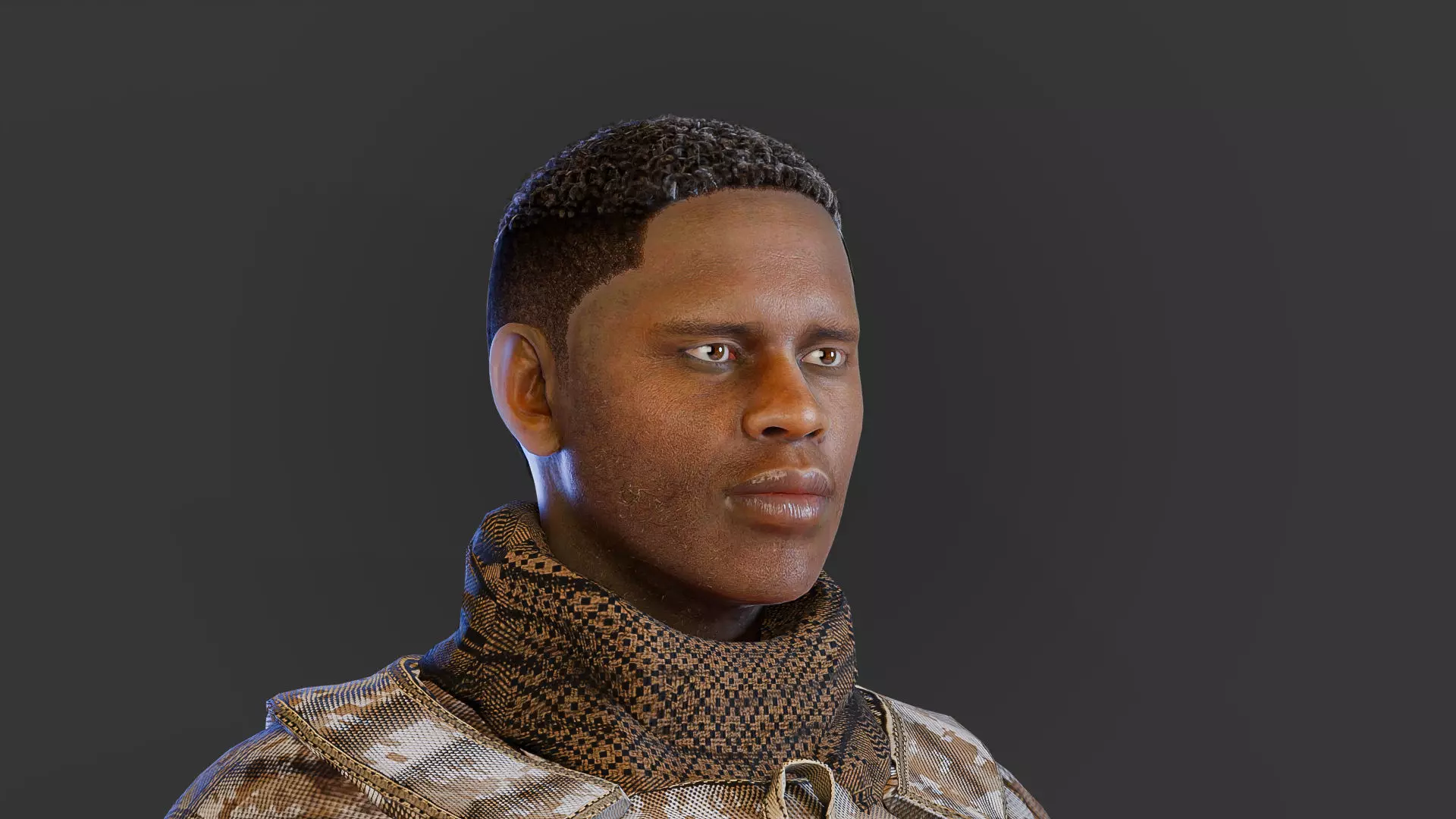 Military Game Ready Character Low-poly 3D model_12