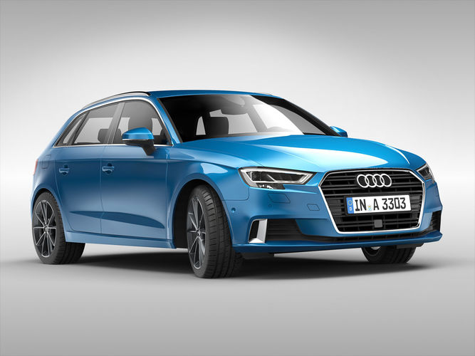 Model Audi A3 Sportback 2017 Cgtrader Audi A3 Sportback 2017 Model Max Obj Mtl S Fbx Ma Mb Stl 4