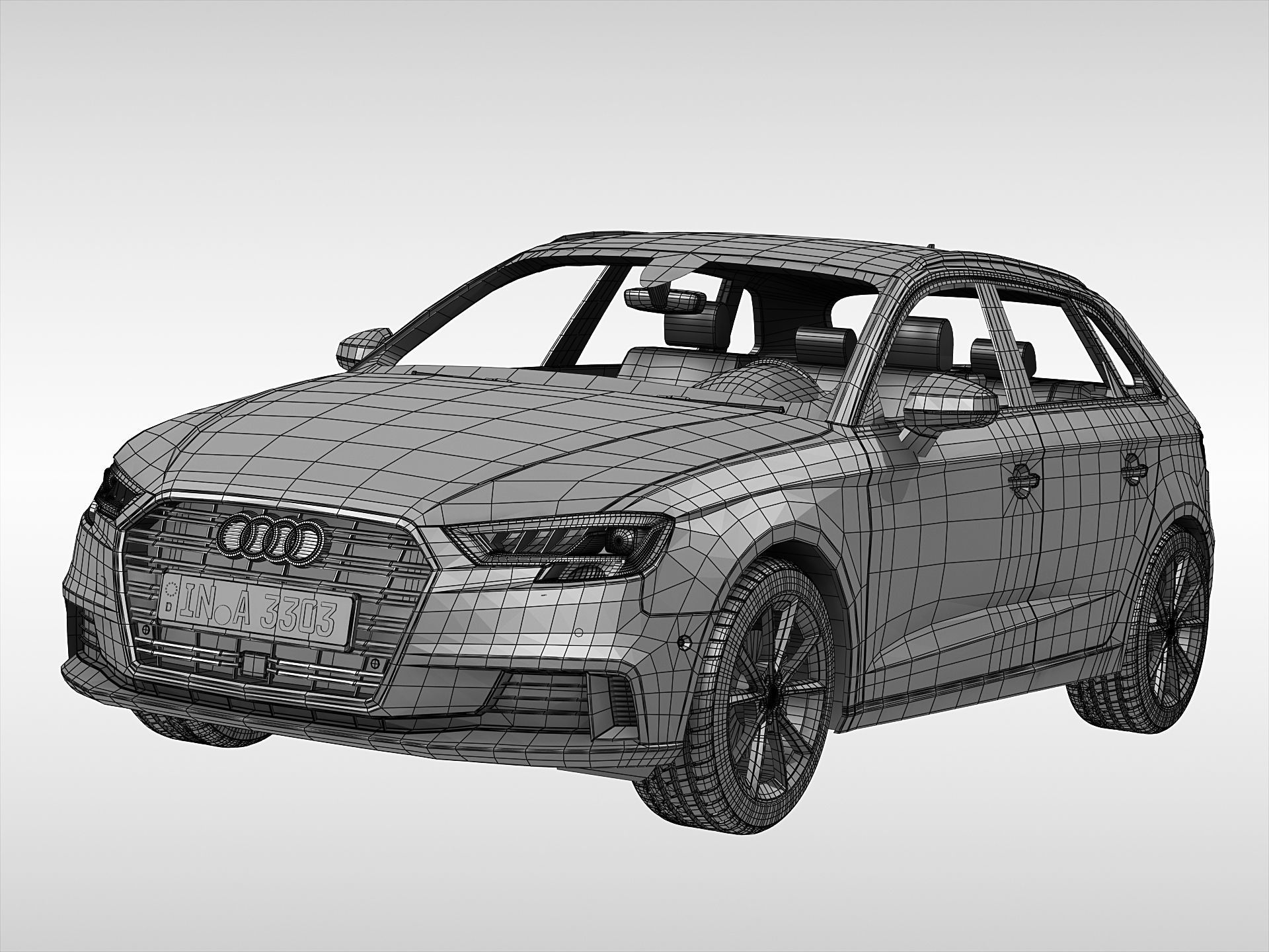 Audi A3 Sportback 2017 3D model_9