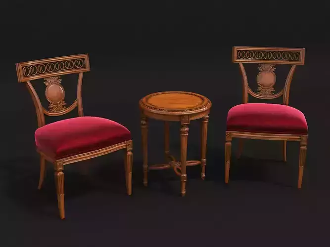 Classic European style Table and Chair 2