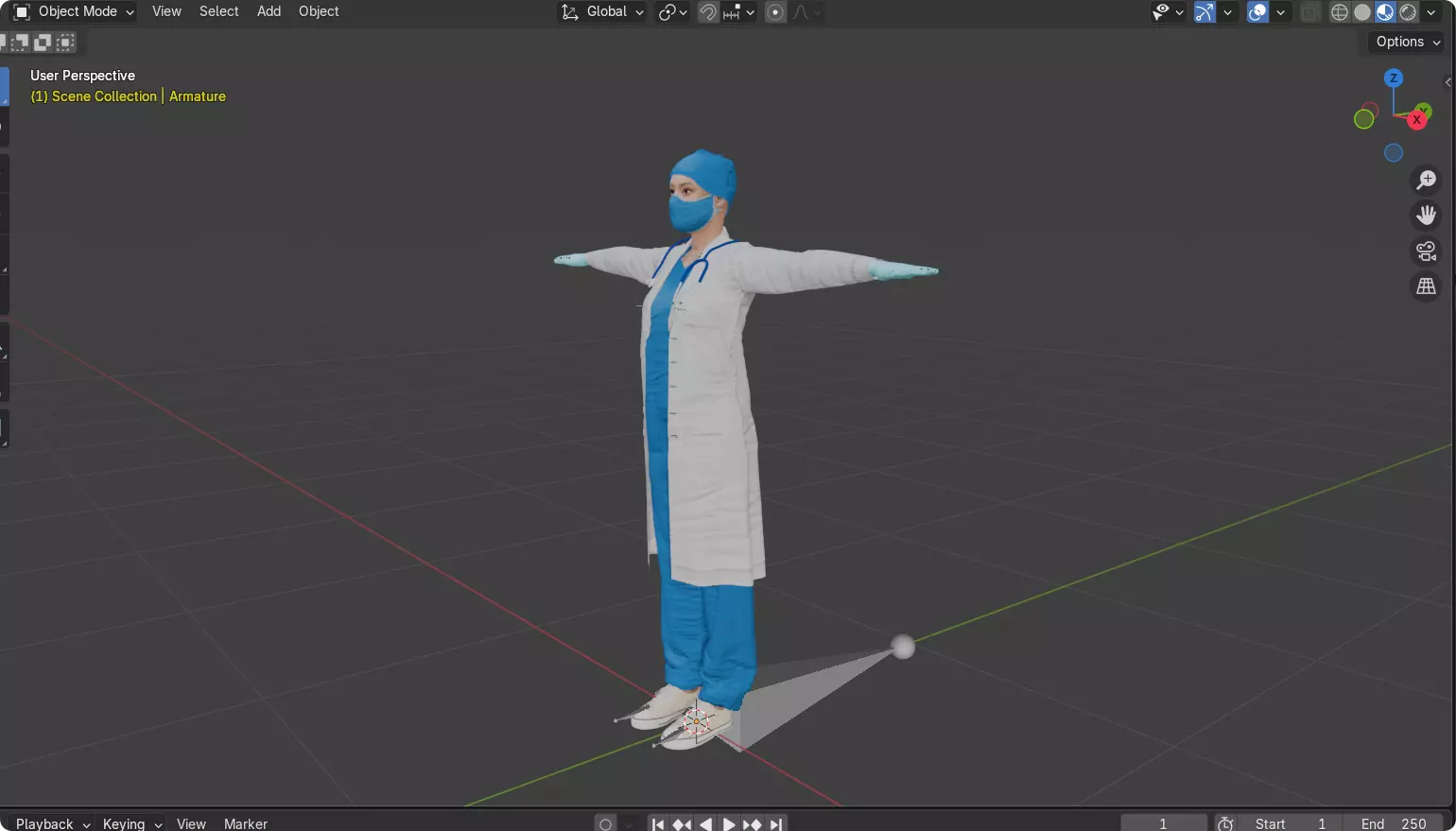 Realistic Female Doctor UE Standard Rigged Asian beauty Low-poly 3D model_21