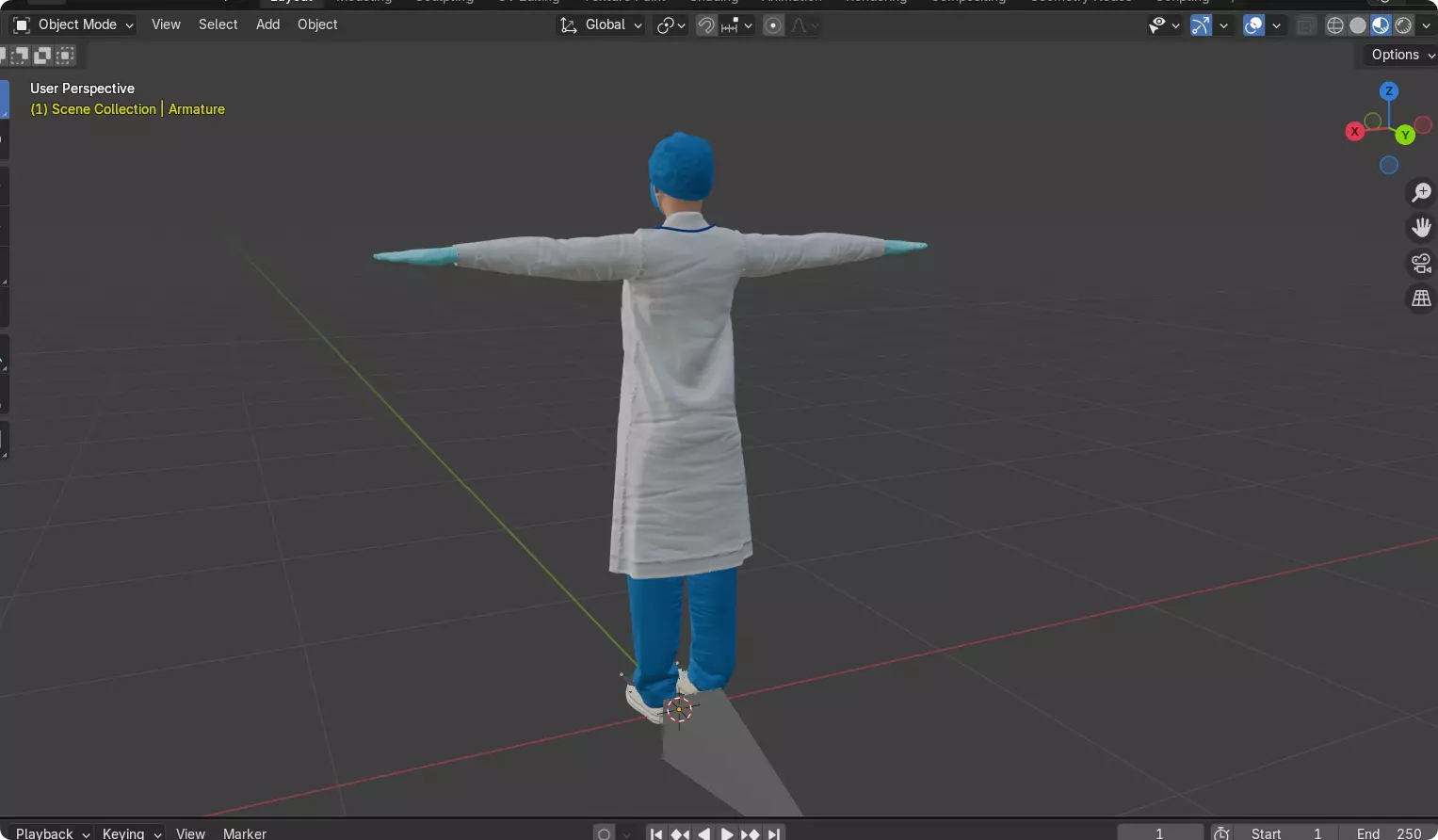 Realistic Female Doctor UE Standard Rigged Asian beauty Low-poly 3D model_20