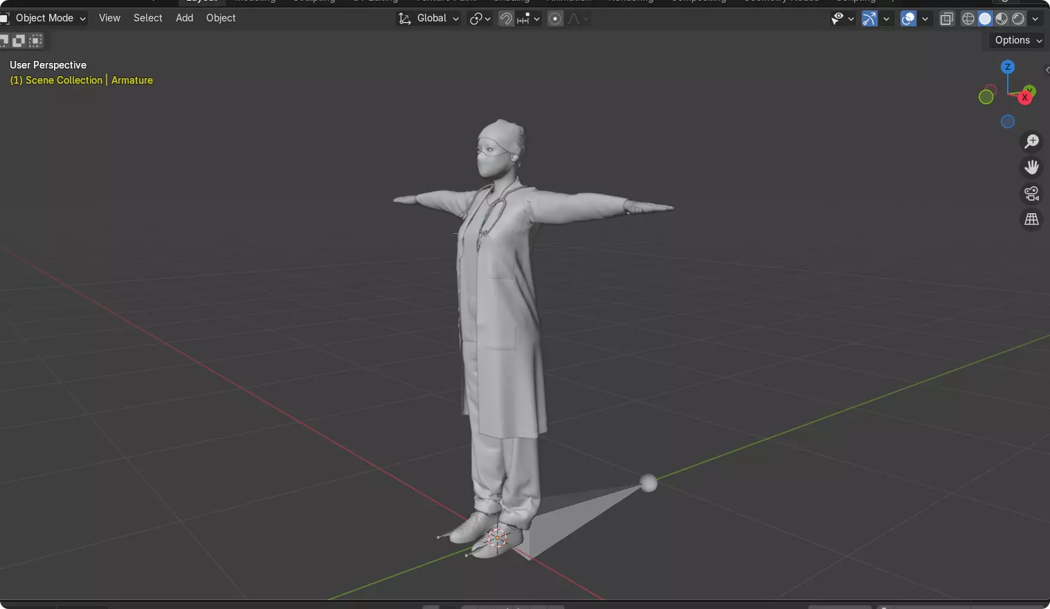 Realistic Female Doctor UE Standard Rigged Asian beauty Low-poly 3D model_18