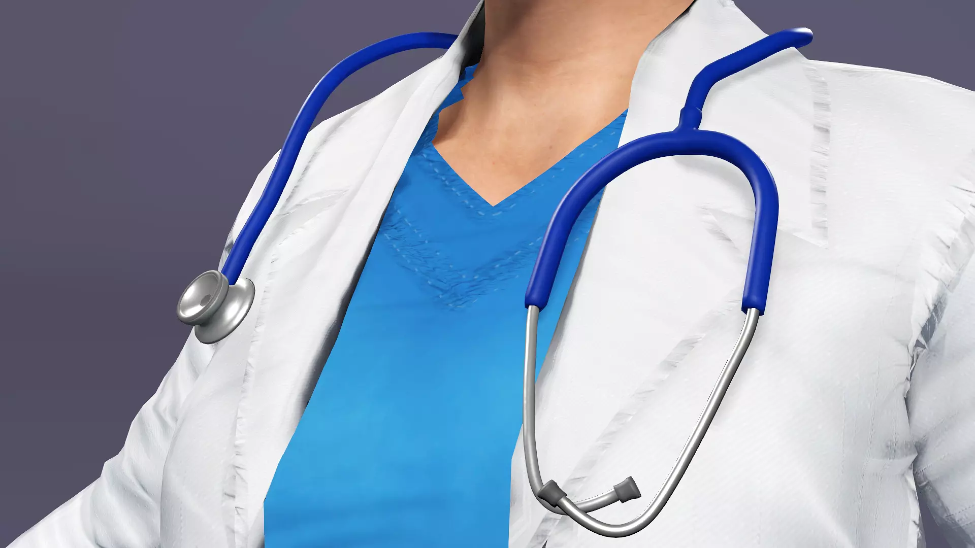 Realistic Female Doctor UE Standard Rigged Asian beauty Low-poly 3D model_12