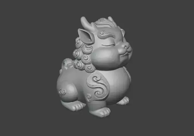 PI Xiu mascot sculpture  3D model 