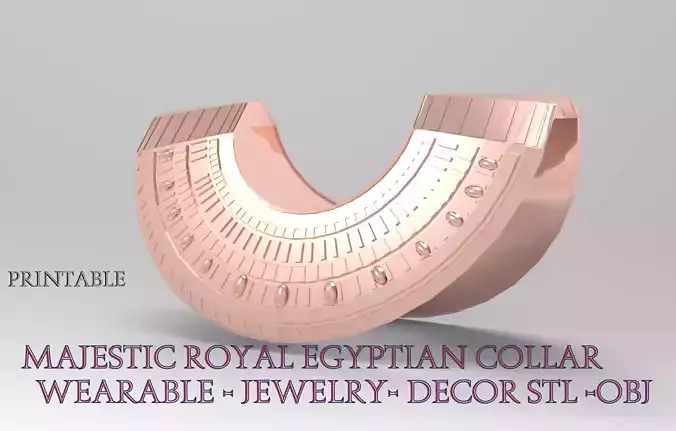 Majestic Royal Egyptian Collar  printable Wearable Jewelry DECOR