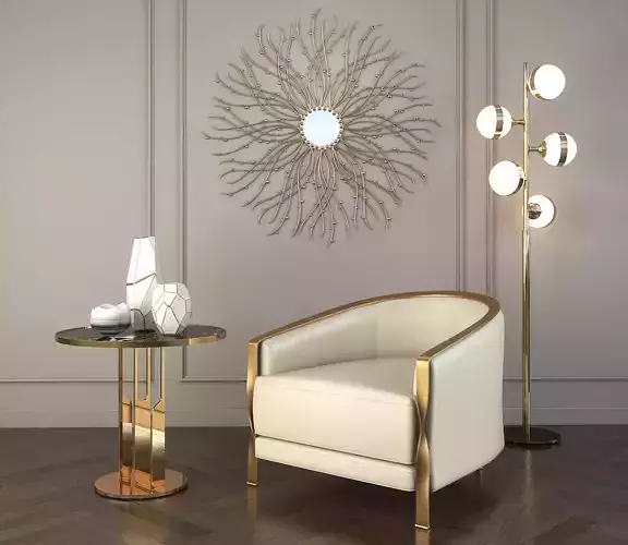 Modern Coffee Table and Armchair Set