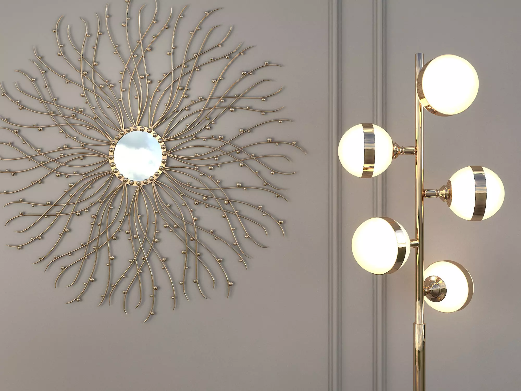 Modern Coffee Table and Armchair Set 3D model_5