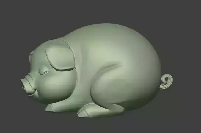 Sleeping little pig  12 Chinese zodiac pigs  
